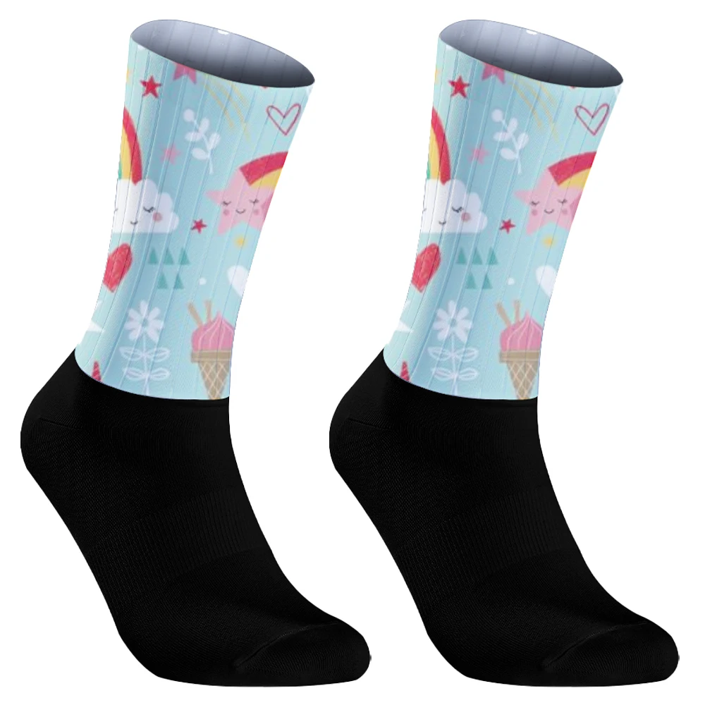 Chaussettes de compression athlétiques respirantes et évac80-l'humidité, chaussettes de cyclisme, VTT, voyage, course à pied, randonnée