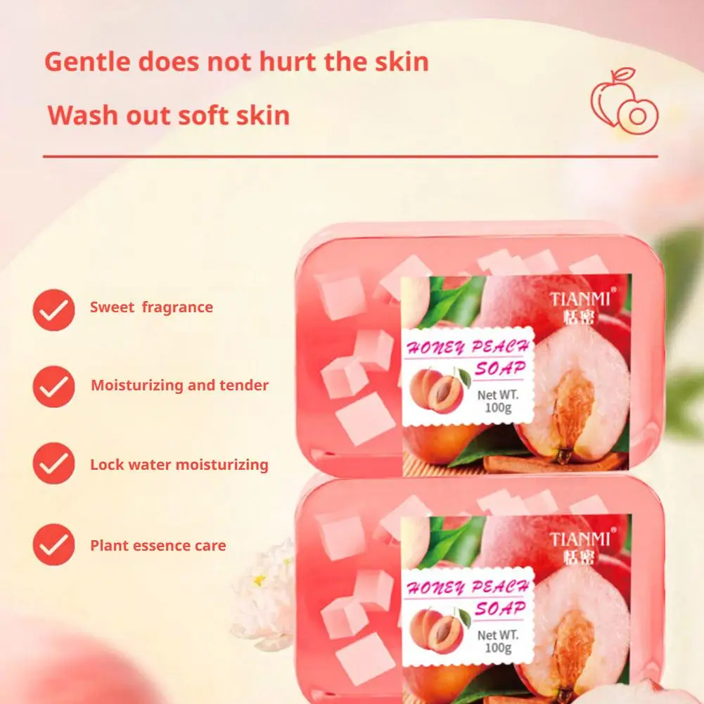 Jabón de gelatina con sabor a fruta limpia profundamente el jabón facial y corporal hidrata el limón, naranja dulce, melocotón, uva, jabón de limpieza