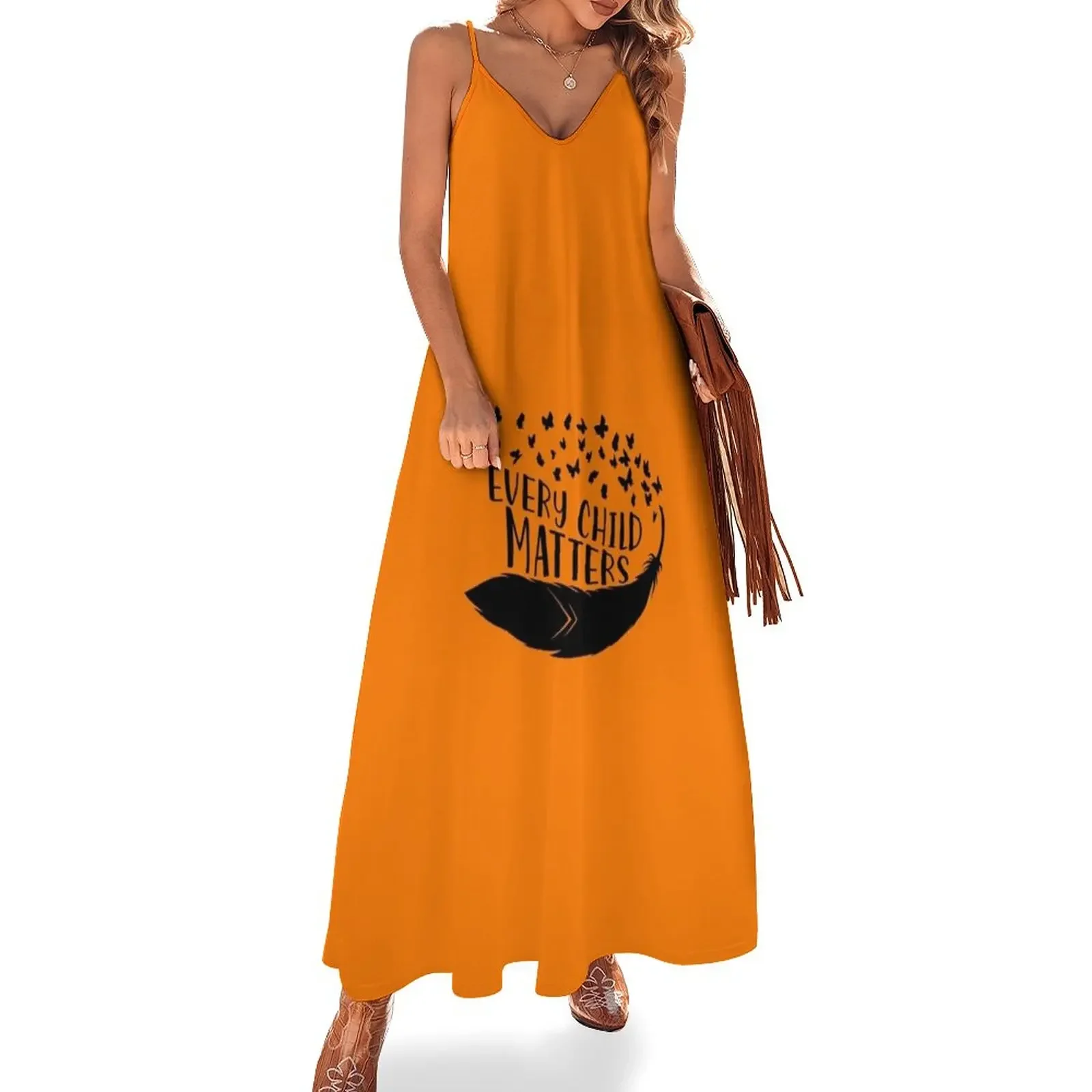 

Every Child Matters Orange Shirt Day WildcatArtt Sleeveless Dress Dresses gala Dress women