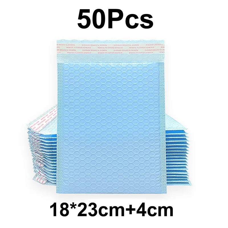 50Pcs Sky Blue Bubble Mailer Bubble Padded Mailing Envelopes Mailer Poly for Packaging Self Seal Shipping Bag Bubble Padding