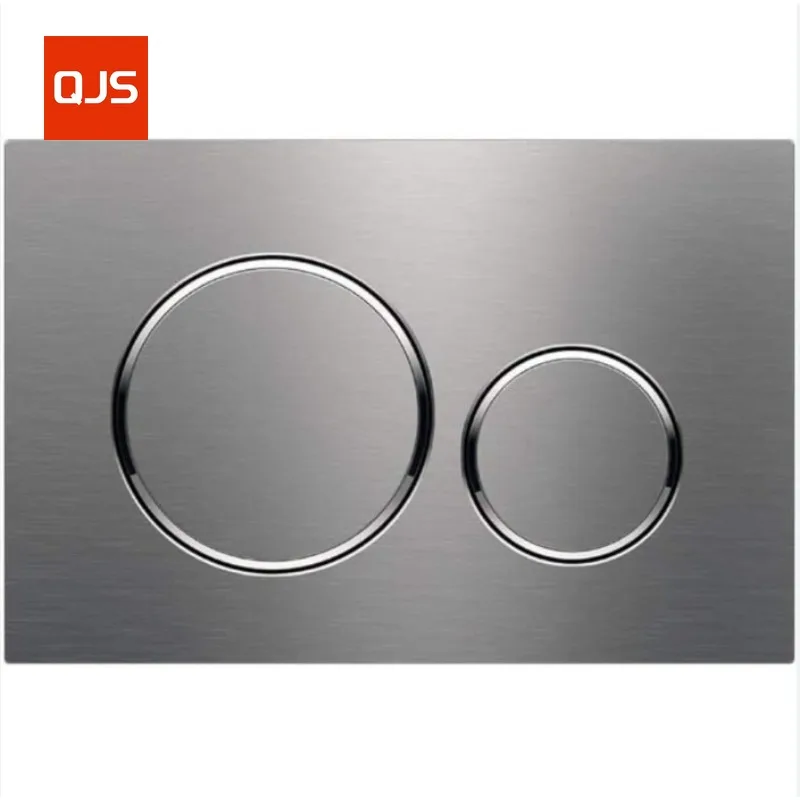 لوحة المحرك المزدوجة، متوافقة مع الصهريجات المخفية Sigma20، ملحقات المراحيض، زر الضغط الفضي للفرشاة Wc