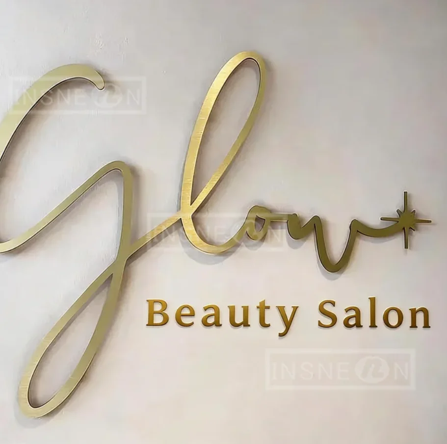

Custom Letter Sign Personal 3D Metal Signage Customizable Indoor Modern Wall Decoration Business Advertising Outdoor Letter Logo