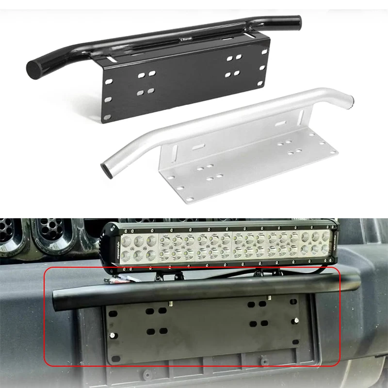 

Front Bumper License Plate Offroad SUV Car License Numer Plate Holder For Jeep Wrangler JK 4x4 Pickup Light Bar Headlight Holder