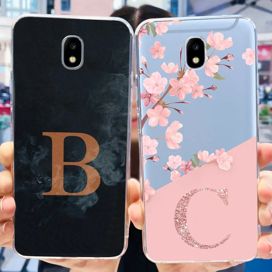 For Samsung Galaxy J3 2017 Case J330 J330F Fashion Letters Clear Cover Soft Silicone Phone Case For Samsung J7 J5 Pro 2017 Funda