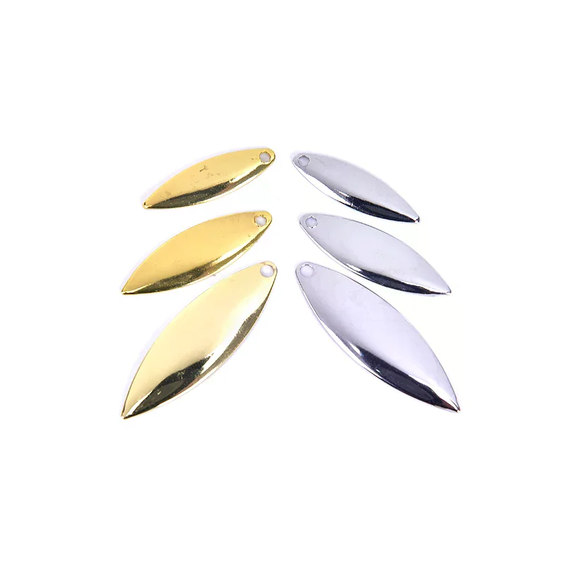 

50pcs Willow Spinner Blades Smooth Finish, DIY Spinner Bait Fishing Lures