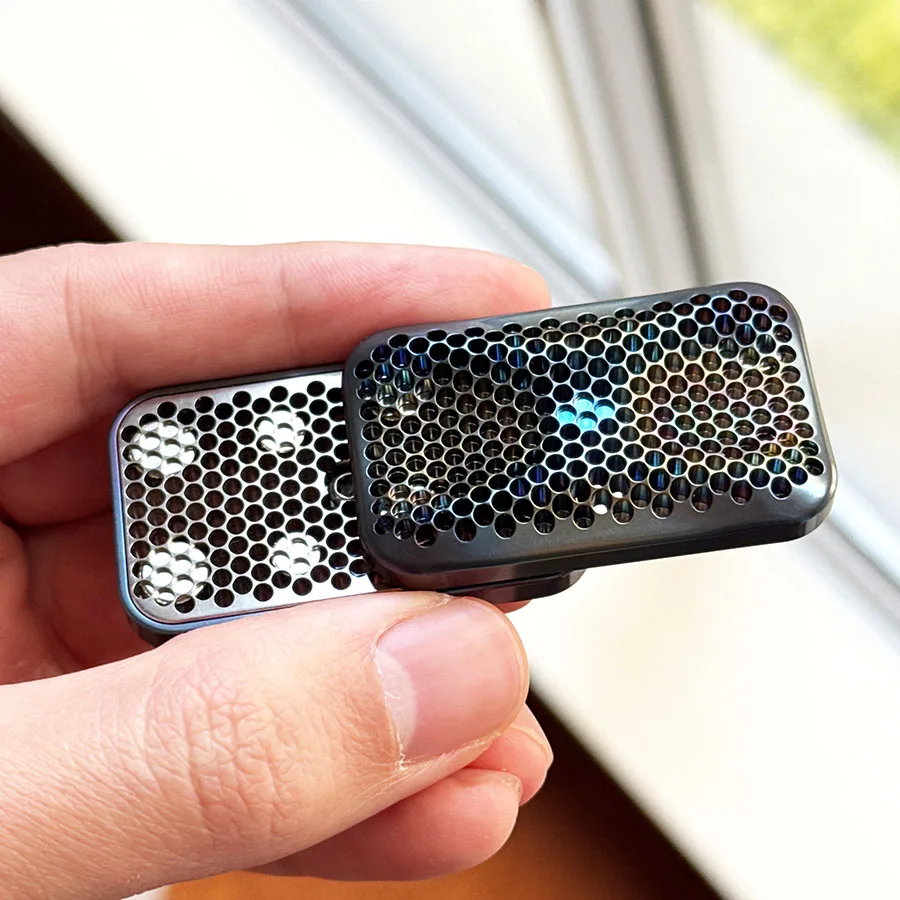 슬라이드조이EDCSkellyVerkk 티타늄 합금 베이크드 코랄 할로우 코랄 마그네틱 무제한 위치 핑거팁 푸시 카드 스트레스 해소 장난감