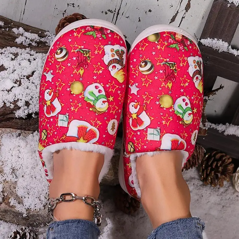 Christmas Casual Slippers Women Home Winter Fluffy Luxury Designer Shoes Ladies Fashion Indoor Plush Slides Elegant Footwear - Image 6