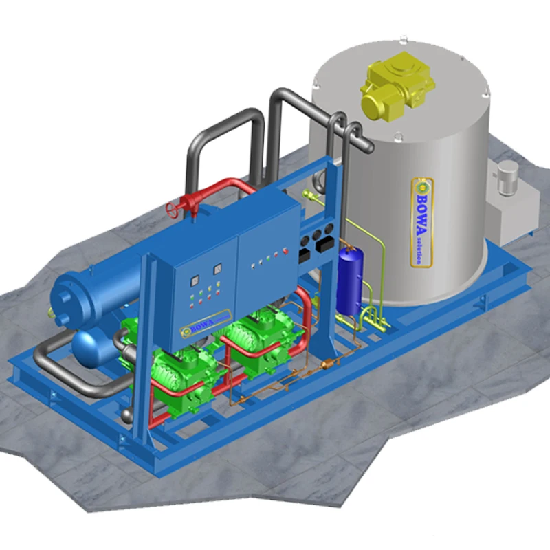 Máquina de gelo lamelada a água 10mt sem torre de resfriamento