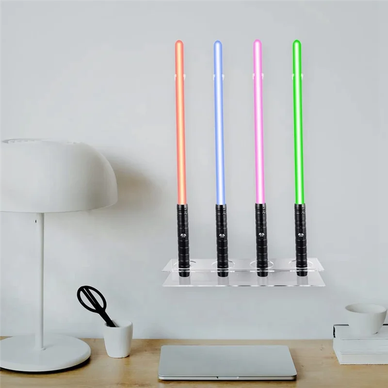 Acrílico Lightsaber Wall Mount Stand, Light Saber Display Rack, Suporte de parede para a maioria dos sabres de luz