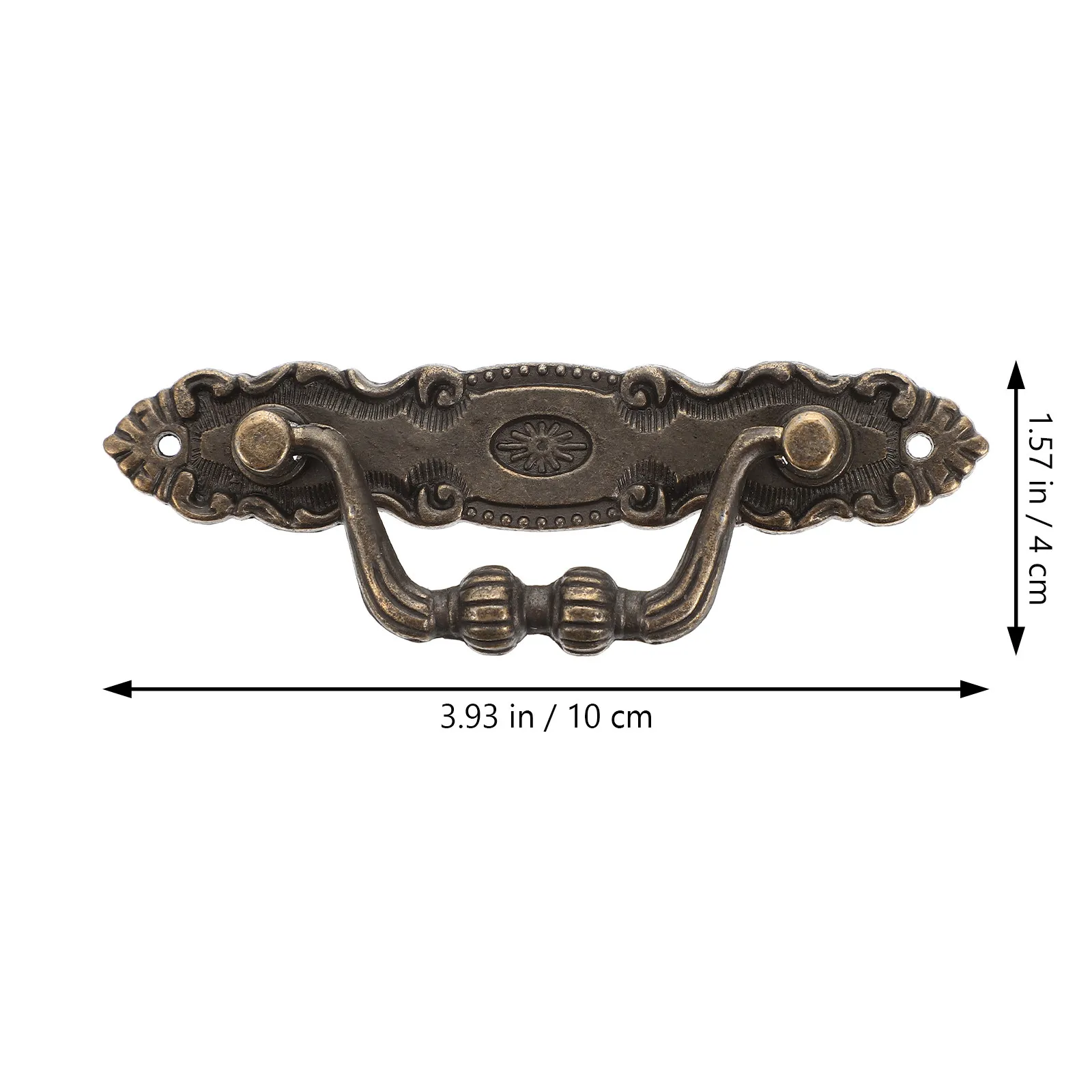 Cabinet Door Pulls for Furniture Makers, Enabling Comfortable Door Opening, 3 Brown Vintage Zinc Alloy Handles with 9 Screws