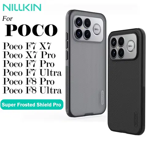 For Xiaomi POCO F8 Ultra F8 Pro F7 Ultra F7 Pro X7 Pro X7 Nillkin Super Frosted Shield Pro PC+TPU Hard Protection Back Cover