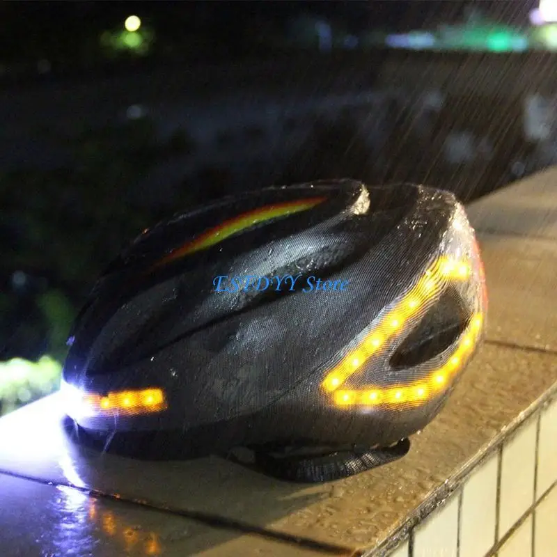 

G6DE Men Women Unisex for Smart Bike Helmet with Wireless Steering Handlebar Remote Control USB Rechargeable Night Riding