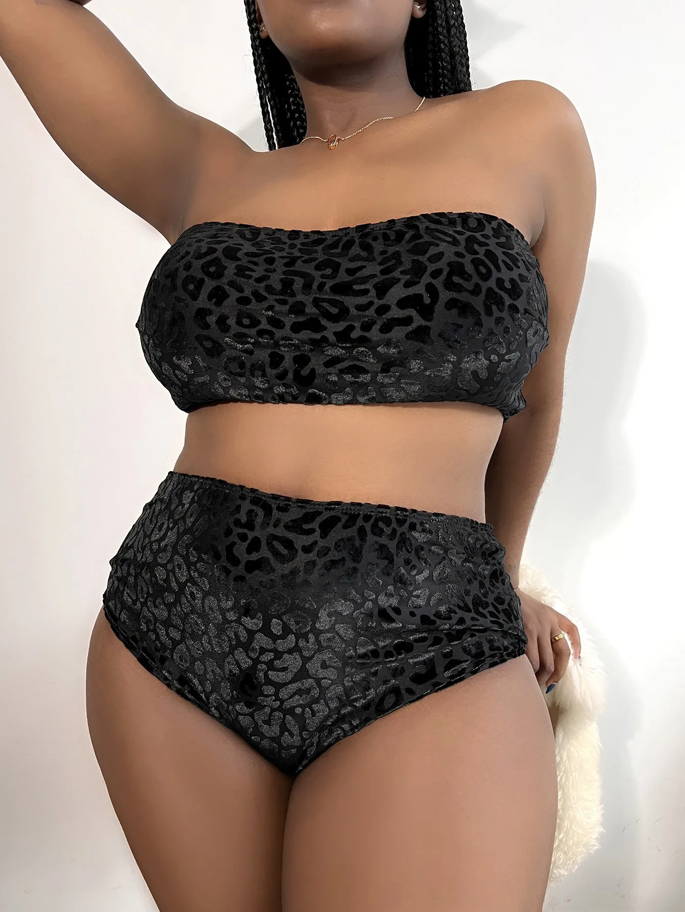 0XL - 4XL New Leopard Bikini Plus Size Large Size Swimwear Women Swimsuit Female Two-pieces Bikini set Bather Bathing Suit