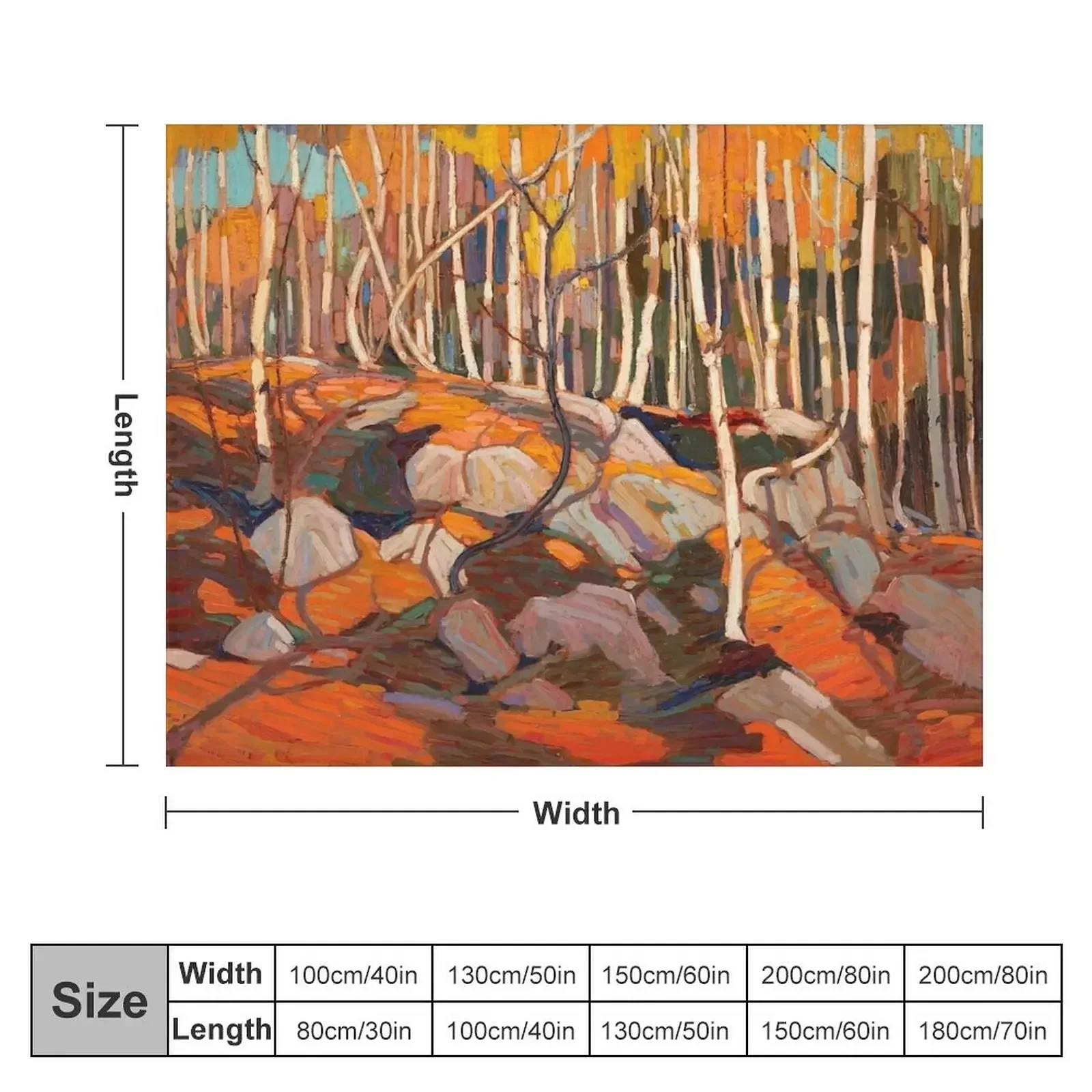 Tom Thomson - The Birch Grove, Autumn - 1915-16 Throw Blanket Custom manga Blankets