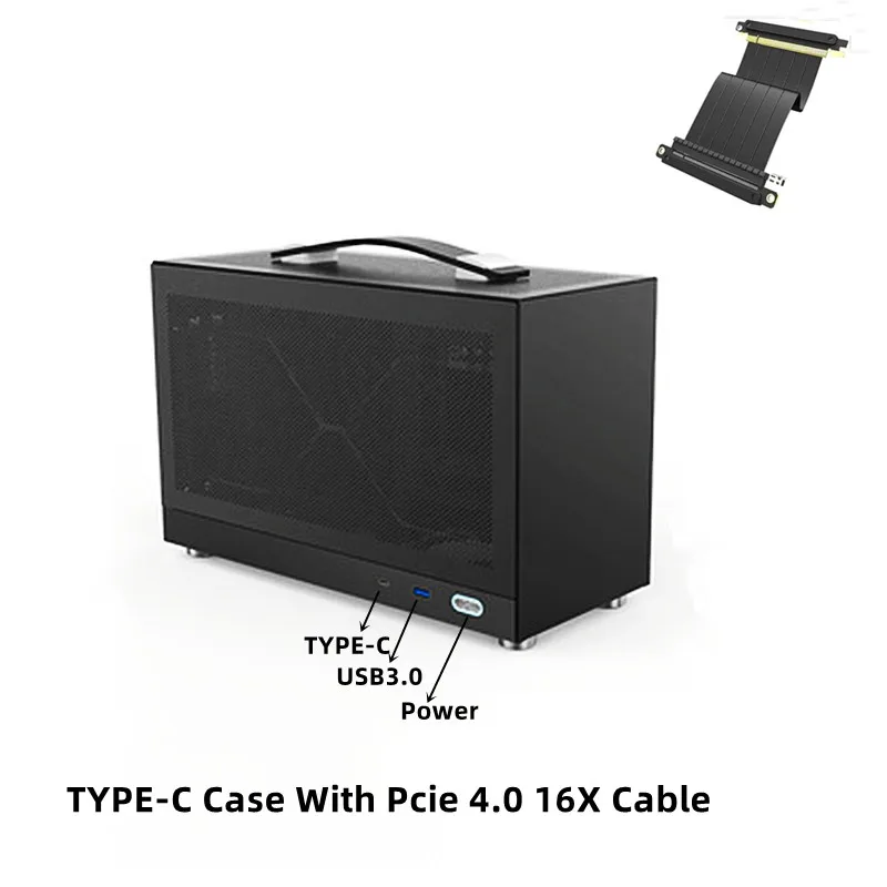 

Portable S300 MINI-ITX Case Gaming Computer 8.5L MESH ITX Chass with PCI-E3.0/ 4.0 16X Data Cable, 305mm GPU, 60mm CPU Cooler