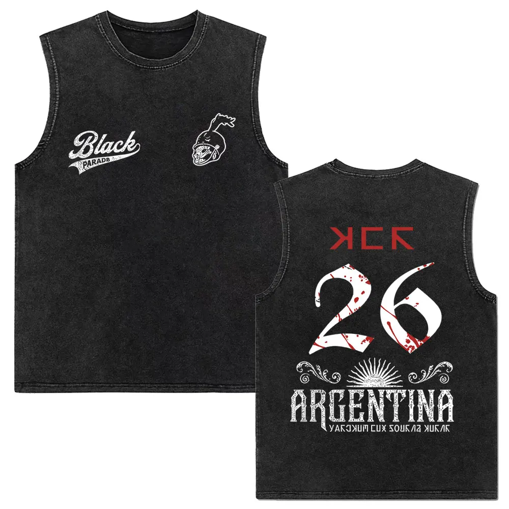 

My Chemical Romance The Black Parade 2026 Tour Vintage Washed Tank Tops Men Women Retro Punk Emo Rock Band Sleeveless Vest Tees