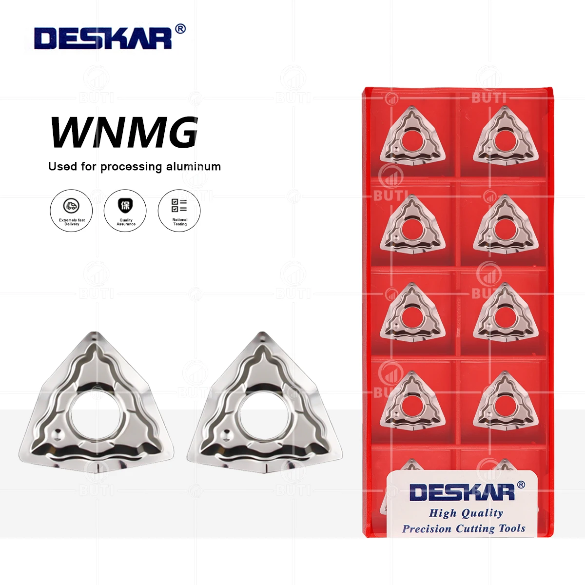 

DESKAR High Quality WNMG080404 HA WNMG080408 HA K10 100% Original Aluminum CNC Turning Tool Lathe Cutting Carbide Insert Cutter