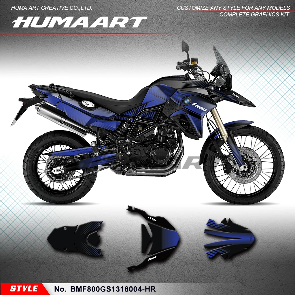 

HUMAART Stickers Complete Motorcycle Graphics for F800GS F800 GS 2013 2014 2015 2016 2017 2018, Restyle, BMF800GS1318004-HR