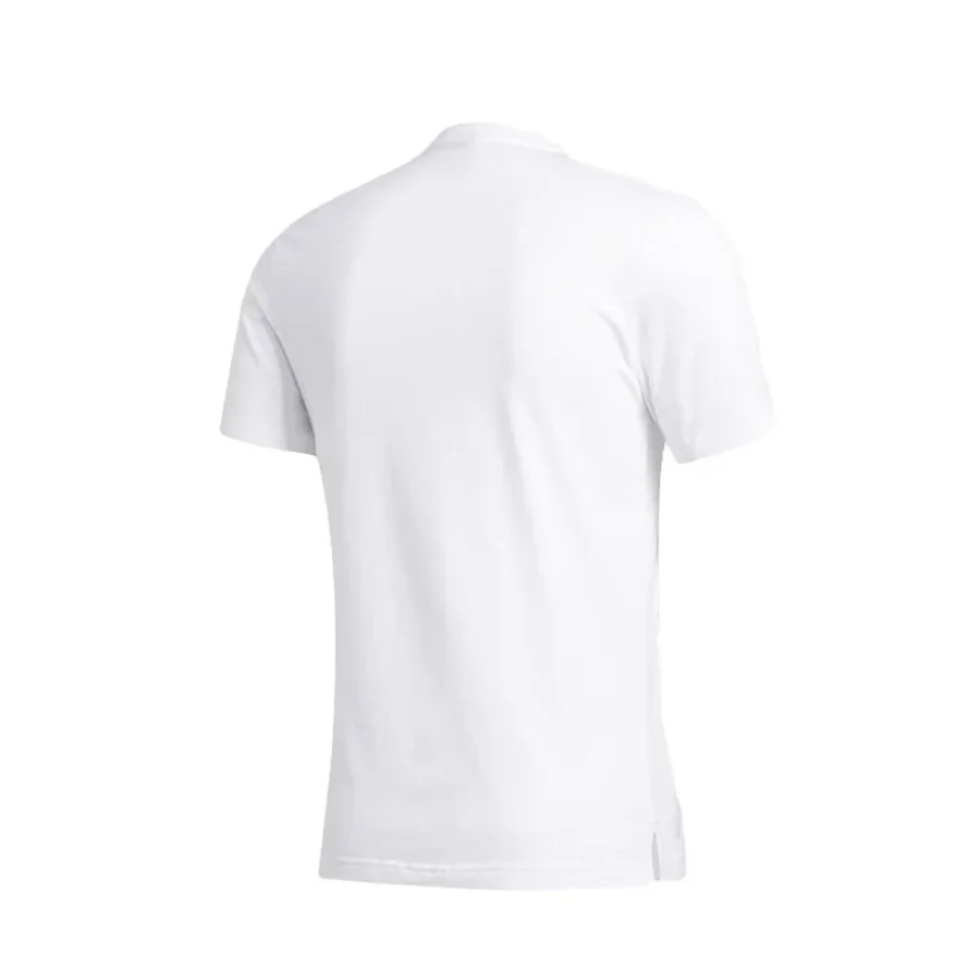 Adidas men's round neck sports comfort breathable T-shirt bird print short-sleeved top white