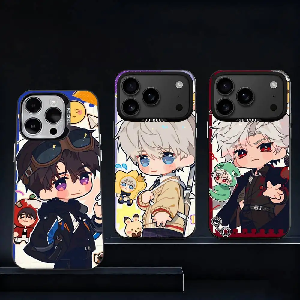 

L-Love And D-Deepspace Sylus For iPhone17,16,15,14,13,12,11,Pro,Max,Plus,E,Air,Mini Anti Fall Black Matte Hard Bumper Phone Case