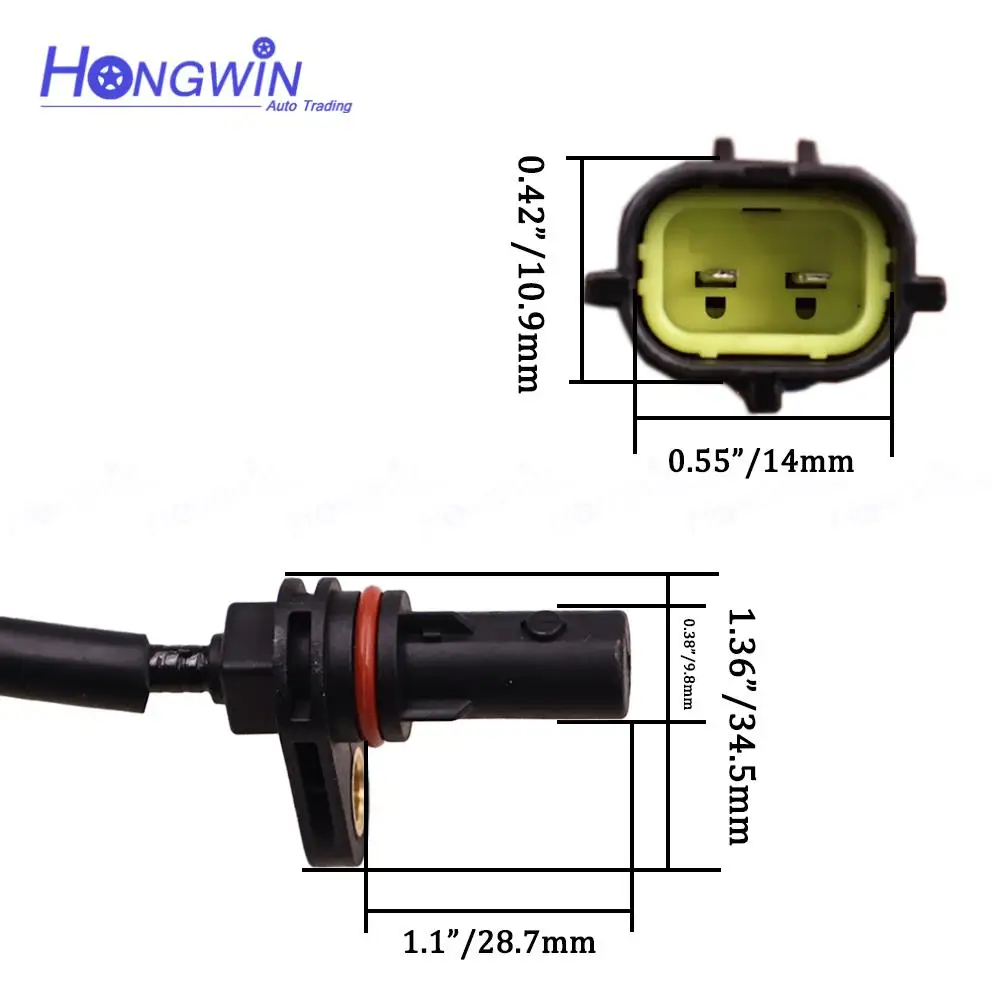 95681D9000 95680D9000 95671-D3000 95670-D3000 95670D3000 Front Rear ABS Wheel Speed Sensor Fits Kia Sportage 2016-2022 4WD - Image 6