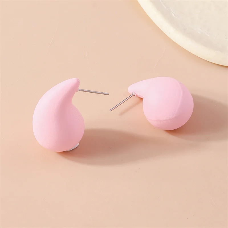 Aihua Koreanische Emaille Großen Platz Stud Ohrringe Weibliche Mode Süße Rot Weiß Farbe Geometrie Aussage Ohr Studs Schmuck Geschenke – Detail 18