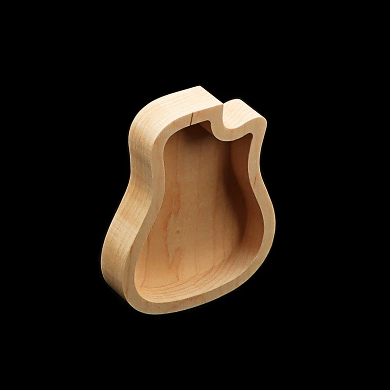 New-Guitar Wood Picks Box Guitar Shaped Guitar Pick Storage Plectrum Container For Guitar Standard Picks