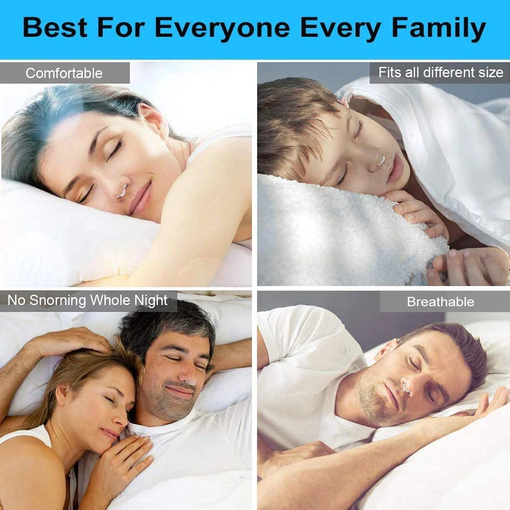 8PC Silicone Anti Snoring Device Prevent Snoring Sleeping Prevent Nasal Congestion Snoring Nose Clip Easy Breathe Improve Sleep