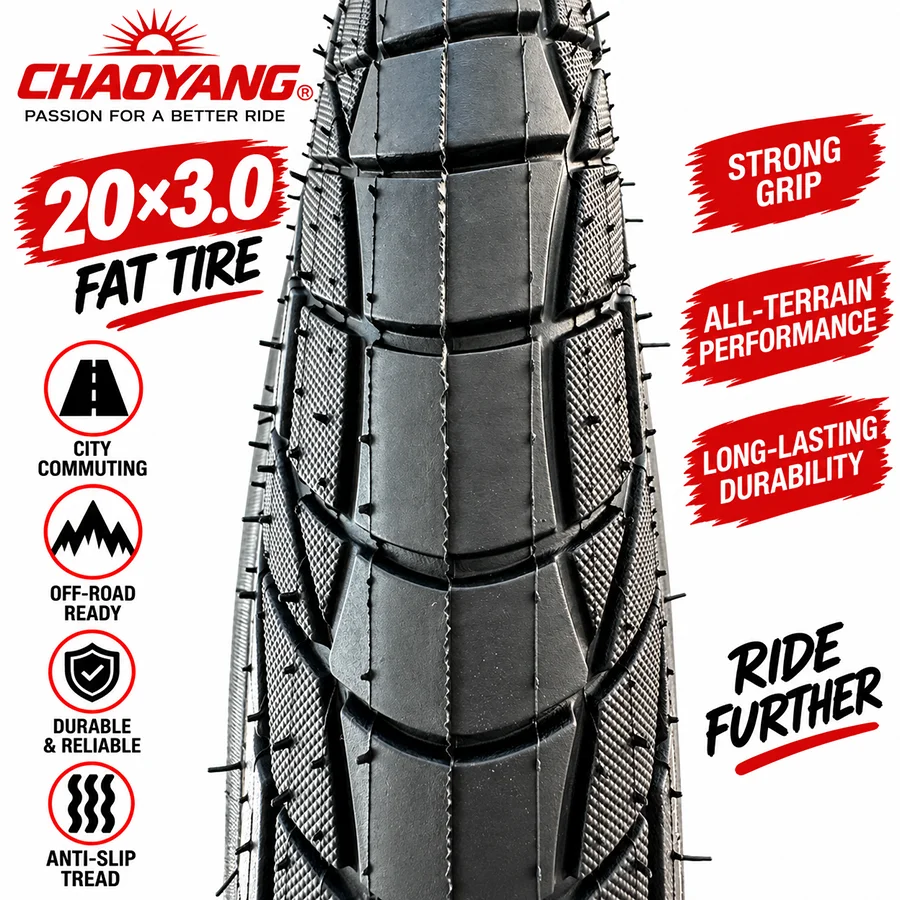 CHAOYANG H-5213E 20x3.0 Fatbike-Reifen 76-406 30TPI 770g E-Bike Fahrradreifen 2er-Pack – Detail 14