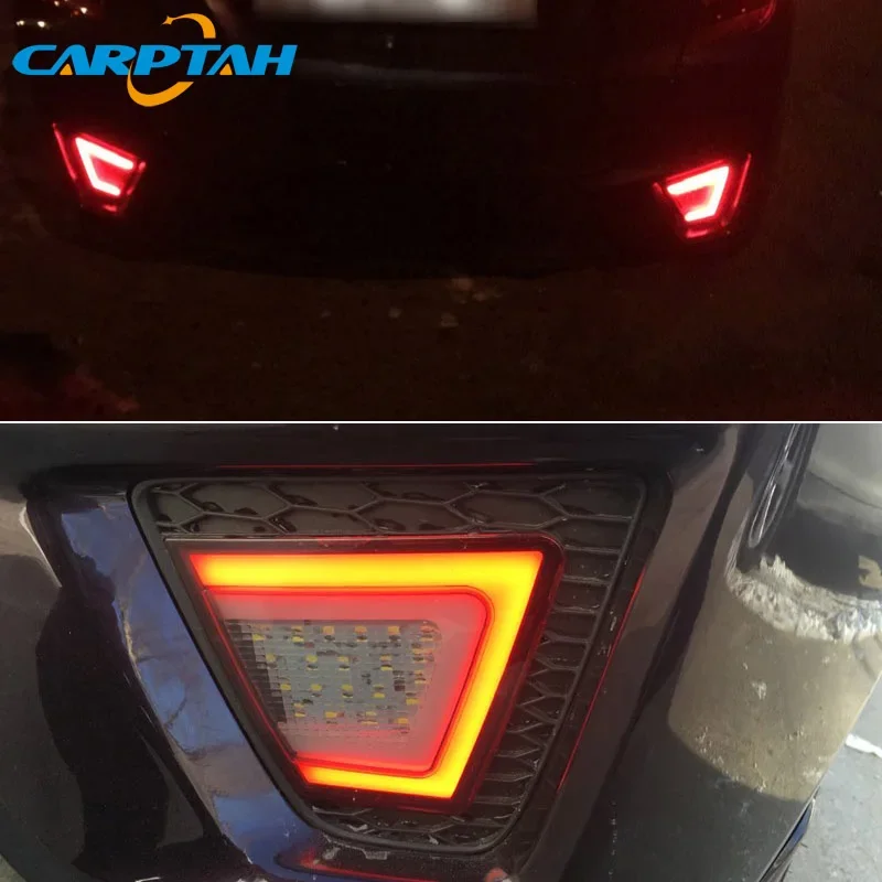 Car LED Rear Bumper Lamps For Honda Fit Jazz 2014 - 2017 Brake Light Turn Signal Backup Reflector Lamp Reverse Fog Taillights