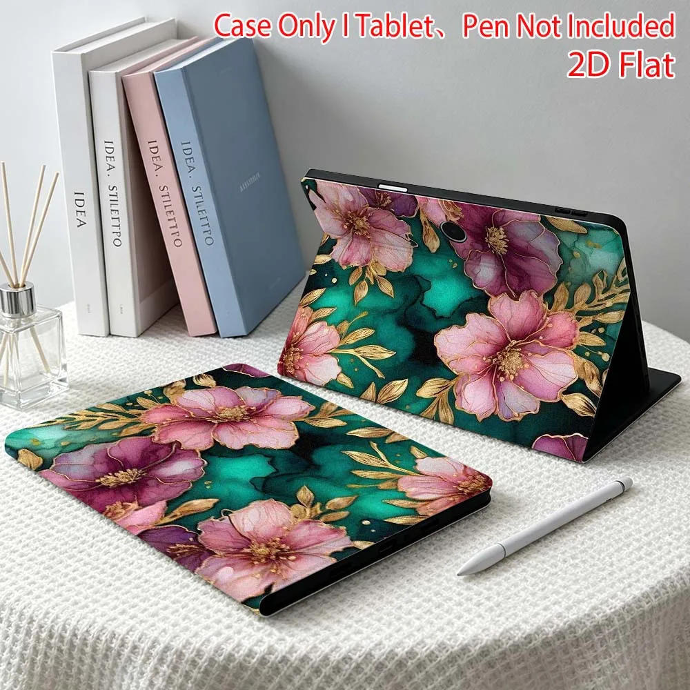 Red pop flower pattern For OPPO VIVO IQOO OnePlus Realme Pad 3 Pro 13 12.1 11.4 11 inch Pen Tray Tablet Case Soft
