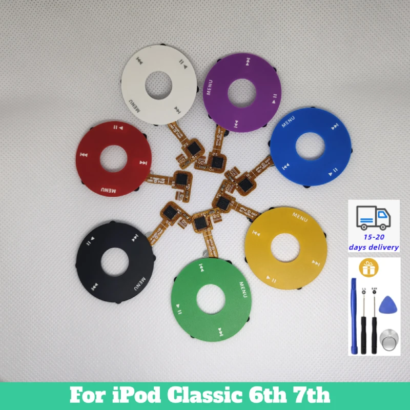 Zamiennik koła Click dla IPod Classic 6/7 80 GB/120 GB/160 GB Opcje wielu kolorów (czarny, biały, czerwony, niebieski, zielony, fioletowy)