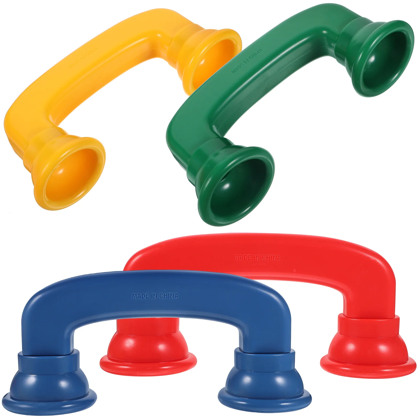 4 Pcs Reading Phone Toy Auditory Feedback Toys Receiver Communication Abs Colored Educational