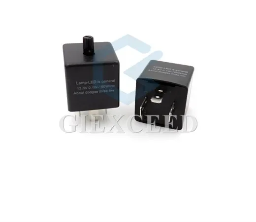 

3pin Black Color Adjustable Car Auto LED Light Flasher Blinker Relay Fix For Turn Signal Indicator