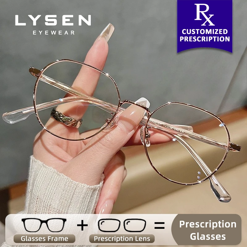 

LYSEN Classic Oval Women's Optical Prescription Glasses Lady Myopia Photochromic Glasses Blue Light Blocking Reading Eyeglasses