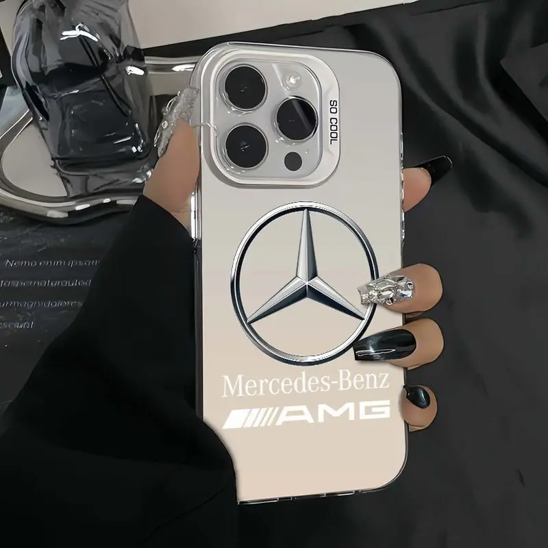 Sports Super Cool For Mercedes Benz AMG Logo Phone Case for iPhone 16 Pro 11 12 Mini 13 14 Pro 15 Pro Max 7 8 Plus XR XS MAX