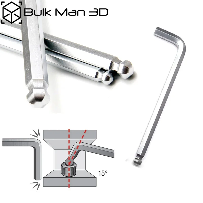 10pcs/lot 1.5mm/2mm/2.5mm/3mm/4mm Nickel Plated Hexagon Allen Key Wrench Ball End Spanner alloy steel Allen key hand tools