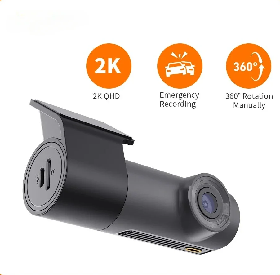 

2K Dash Camera For Car DVR Dash Cam D5 Video Recorder Emergency Voice Control Night Vision WiFi APP Monitors Dashcam