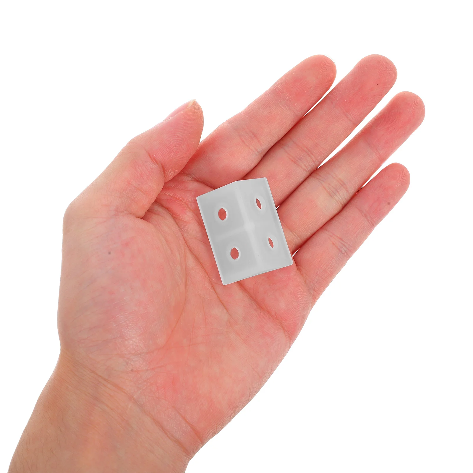 20 قطعة من دعامات الزوايا البلاستيكية 90 درجة مع تصميم 4 فتحات للخزائن والأرفف والخزائن ودعم الأدراج والأثاث #3