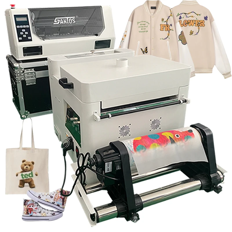 30cm inkjet printers dtf t shirt printing CMYK+white ink supply full-automatic high speed a3 dtf printing machine plotter