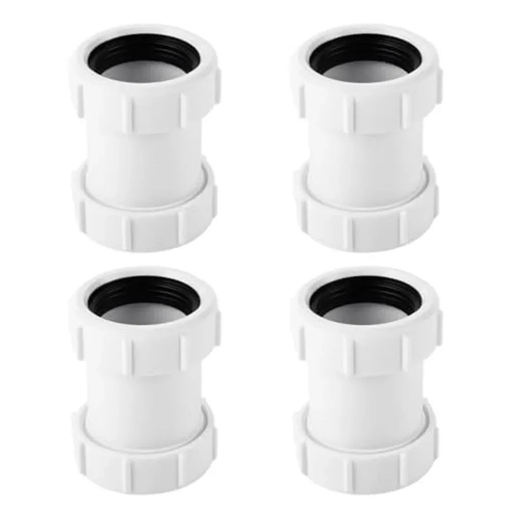 40mm Straight Pipe Connector Polypropylene PVC Extension Connector 2PCS 4PCS for Plumbing Installation in Kitchen and Bathroom