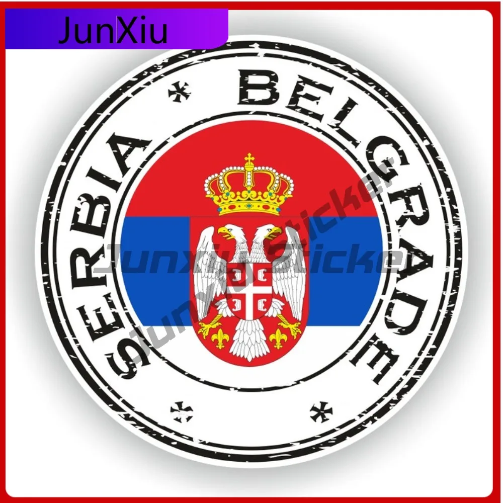 

Serbia Belgrade Seal Sticker Round Creative Helmet Car Anti UV Car Modification Vinyl Decal For Car Truck SUV Window Bumper