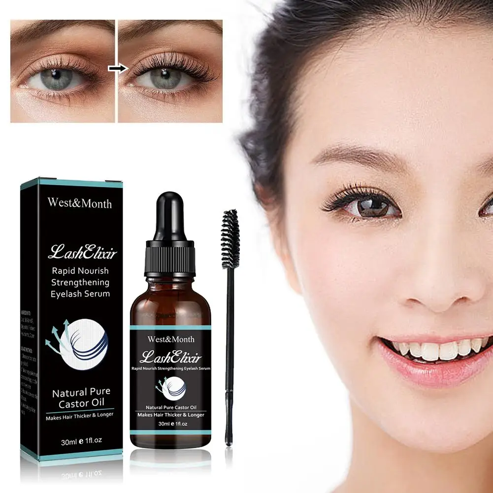 30ML Rapid Nourish Strengthening Eyelash Serum Longer Cosmetic Eyebrow Eyebrow Natural Eyelash Growth Curl Enhancer Thicker H1O0