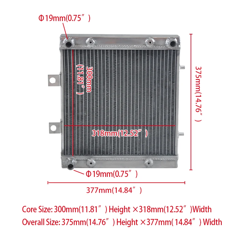 

Premium Aluminum Radiator For 2004-2008 Polaris Sportsman 400 450 500 ATP HO EFI 1240152 1240305 1240520 Cooling Coolant 2004