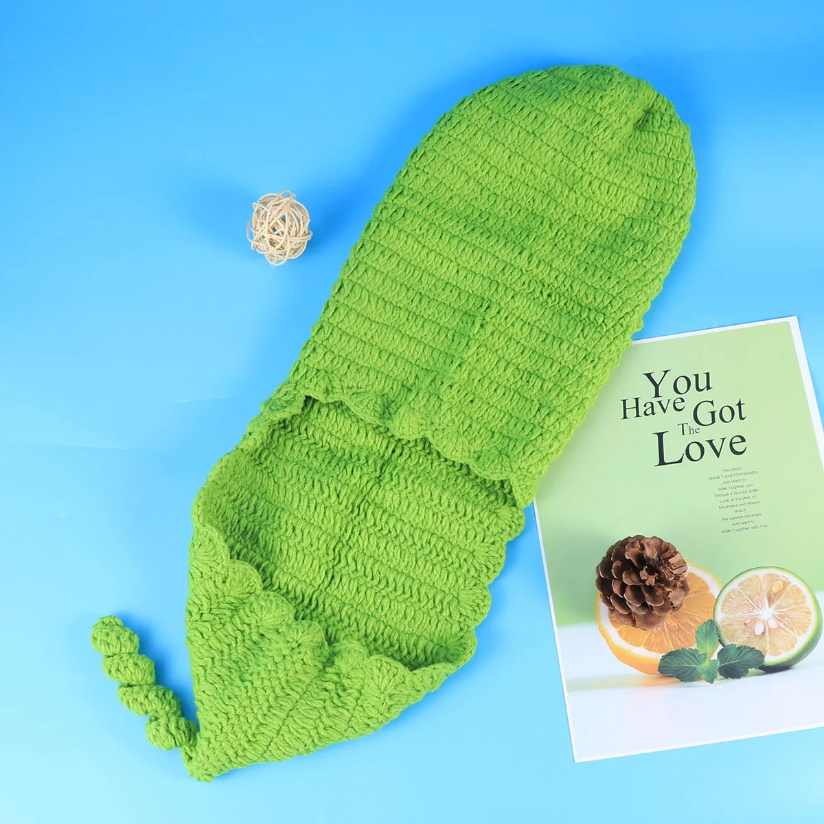 حقيبة نوم كروشيه لحديثي الولادة، دعائم تصوير للأطفال باللون الأخضر، تصميم رائع عالي الجودة، لقطات لا تُنسى يوميًا #6