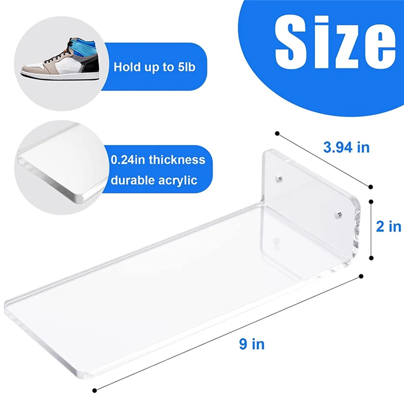 

24 Pack Floating Shoe Display,Shelves Wall Mount Levitating Shoe Display Stand For Sneaker Collection Or Shoes Box