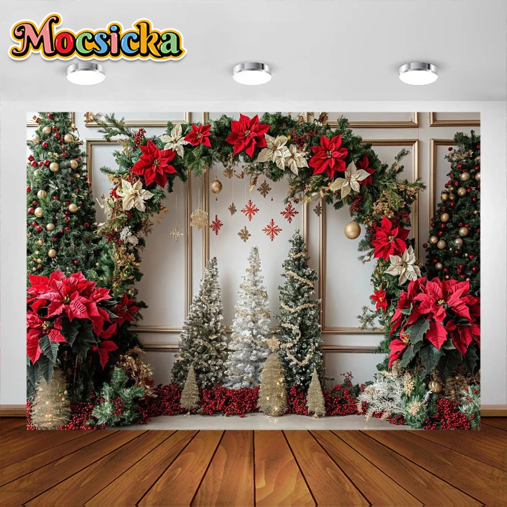 

Winter Christmas Photography Background Xmas White Wooden Wall Party Decor Supplies Adult Portrait Photo Backdrop Studio Props