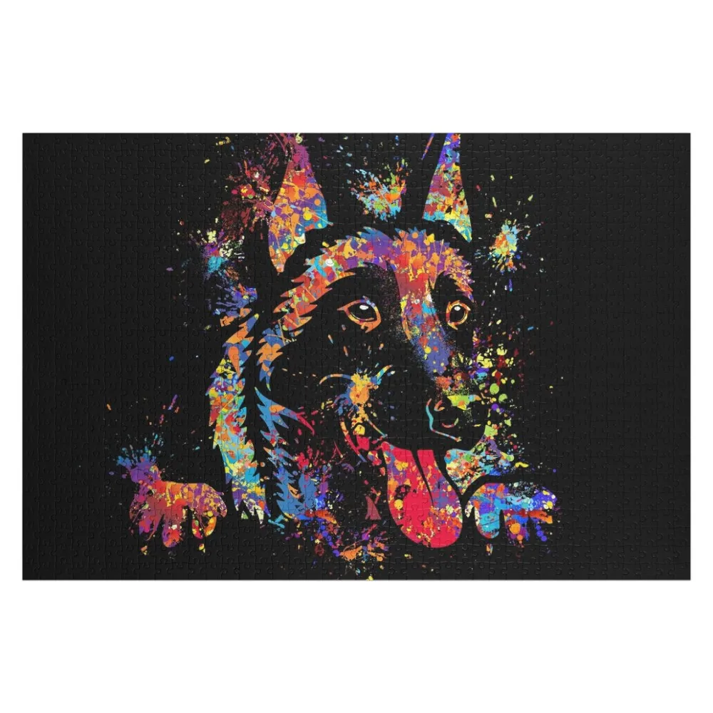 

Colorful Fun Malinois Jigsaw Puzzle With Personalized Photo Photo Personalized Gifts Customs With Photo Puzzle