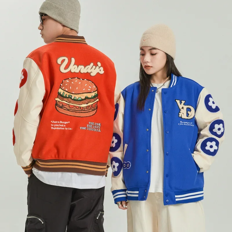 American Style Vandythepink Couple's Jacket Ins Trendy Cotton Coat Thin Regular Fit Men Women's Baseball Uniform Outerwear