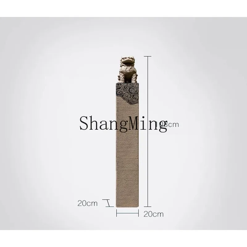

ZHB horse-tying pile stone carving Pixiu antique horse-tying column Kirin layout landscaping decorative column